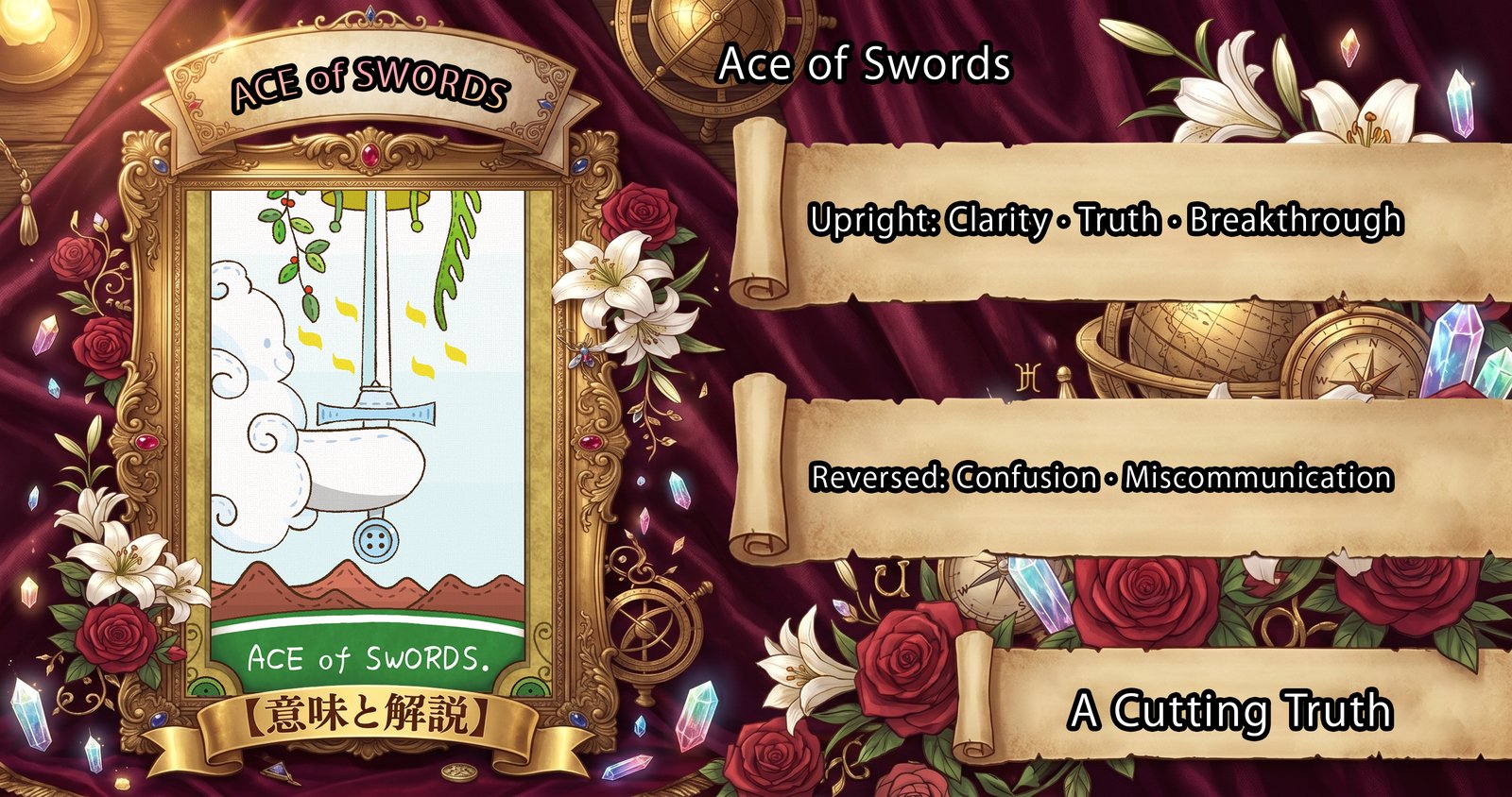 Ace of Swords: Tarot Card Meaning — Upright, Reversed & Love