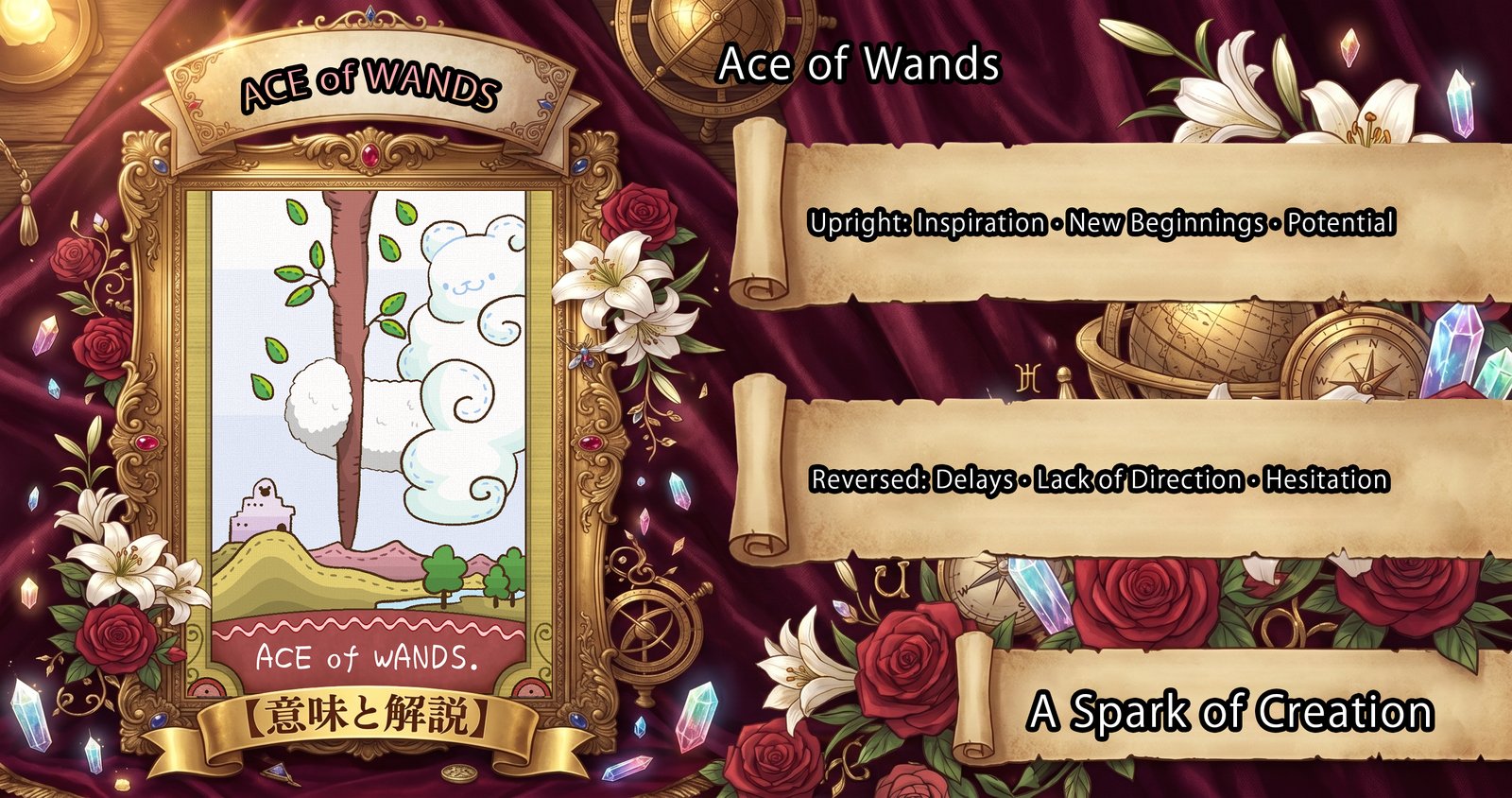 Ace of Wands: Tarot Card Meaning — Upright, Reversed & Love