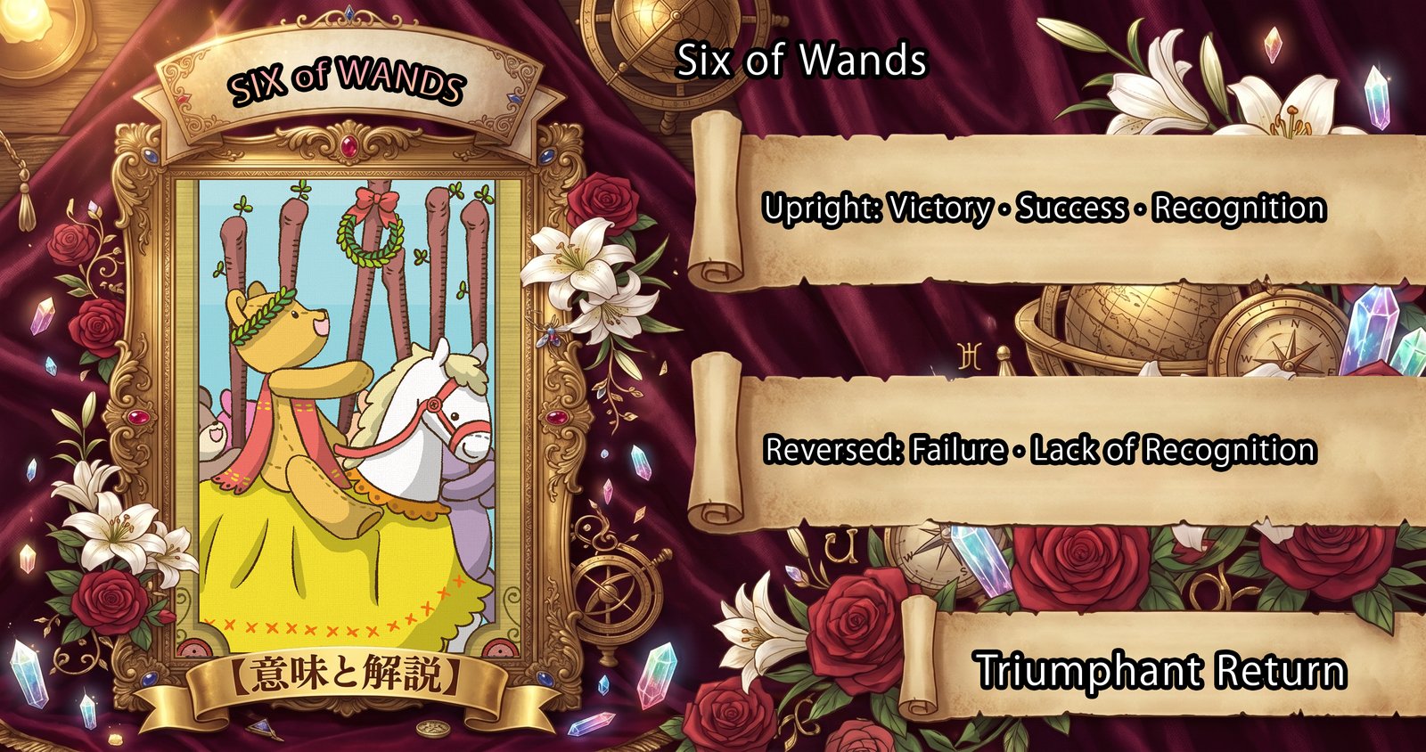 Six of Wands: Tarot Card Meaning — Upright, Reversed & Love