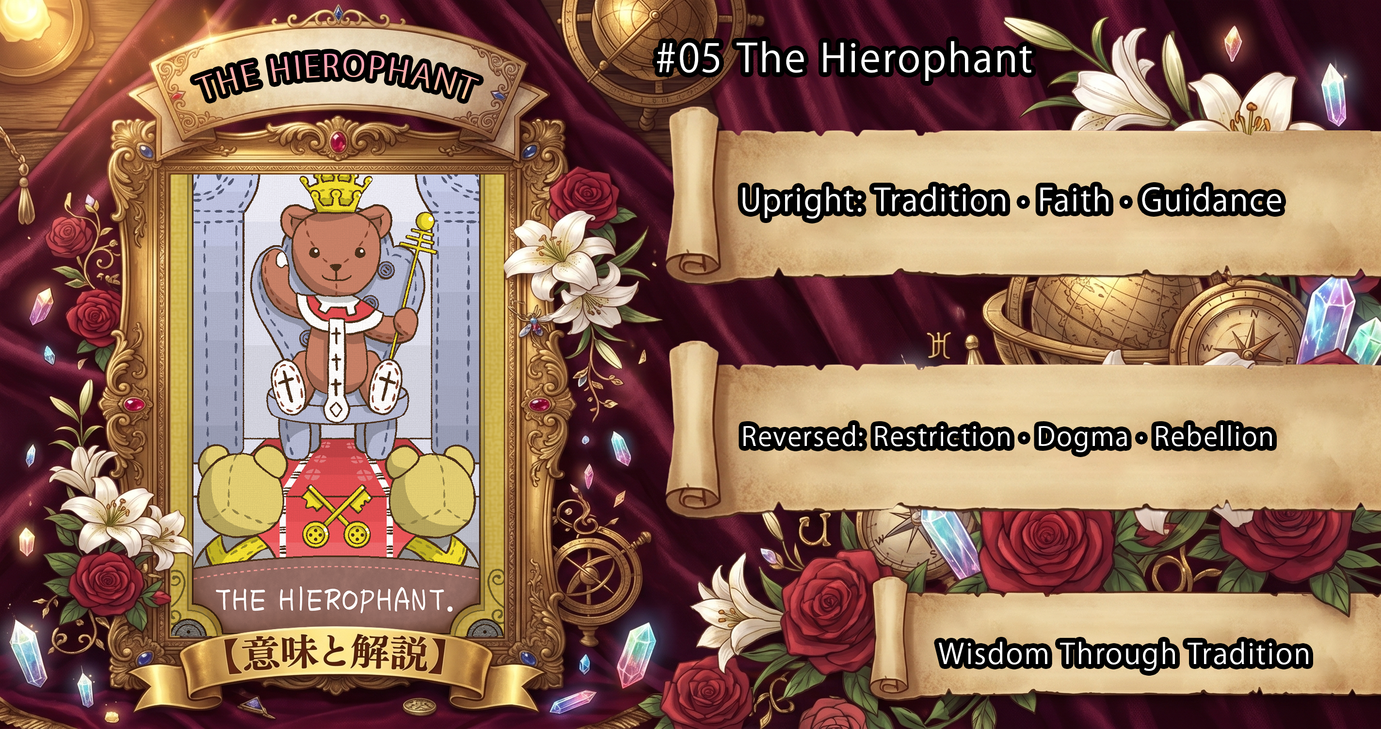 The Hierophant: Tarot Card Meaning — Upright, Reversed & Love