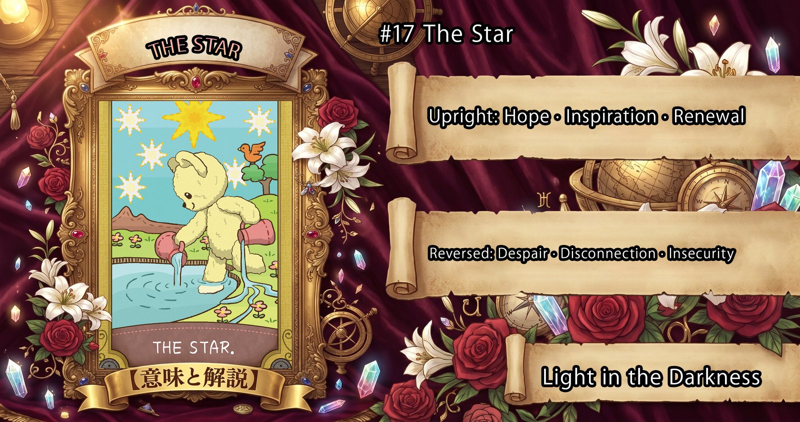 The Star: Tarot Card Meaning — Upright, Reversed & Love