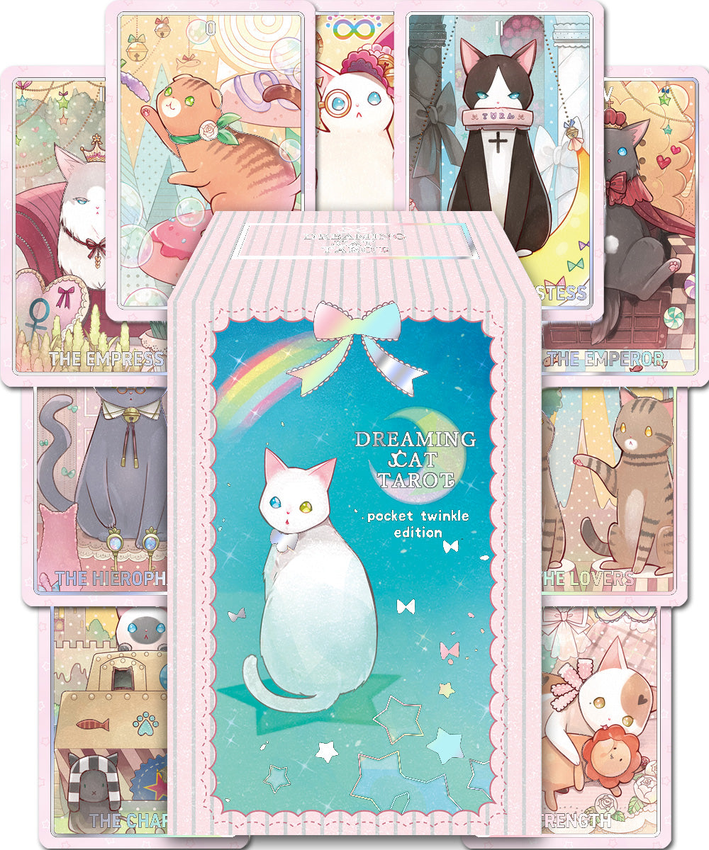 Dreaming Cat Tarot pocket twinkle edition holographic – LUNA FACTORY