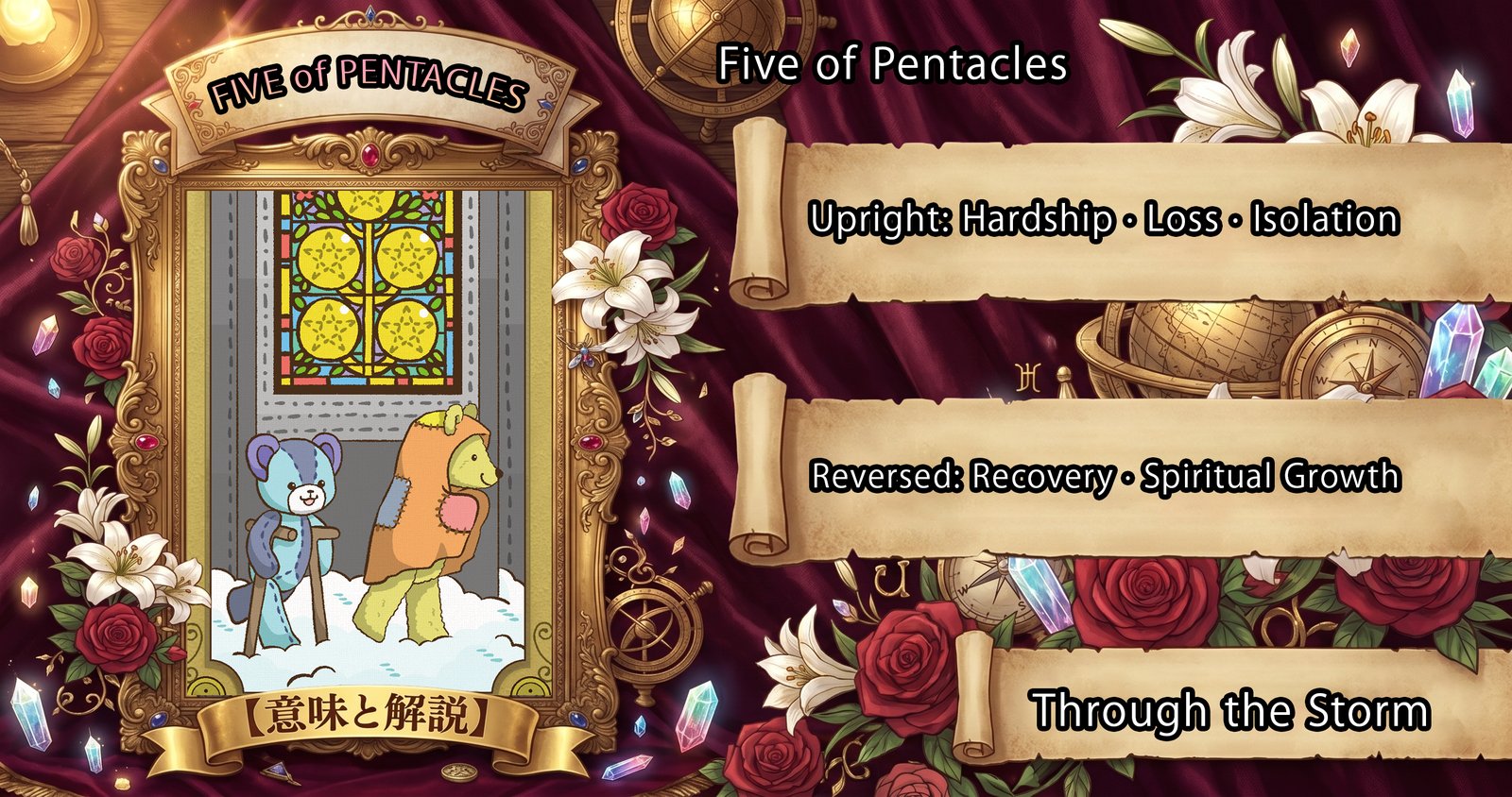 Five of Pentacles: Tarot Card Meaning — Upright, Reversed & Love