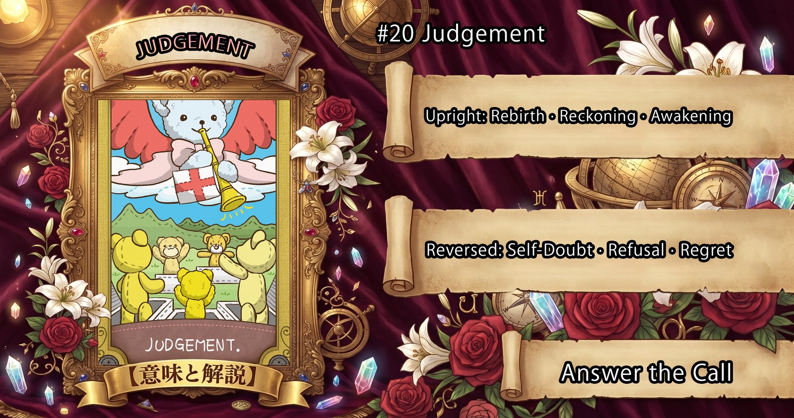 Judgement: Tarot Card Meaning — Upright, Reversed & Love