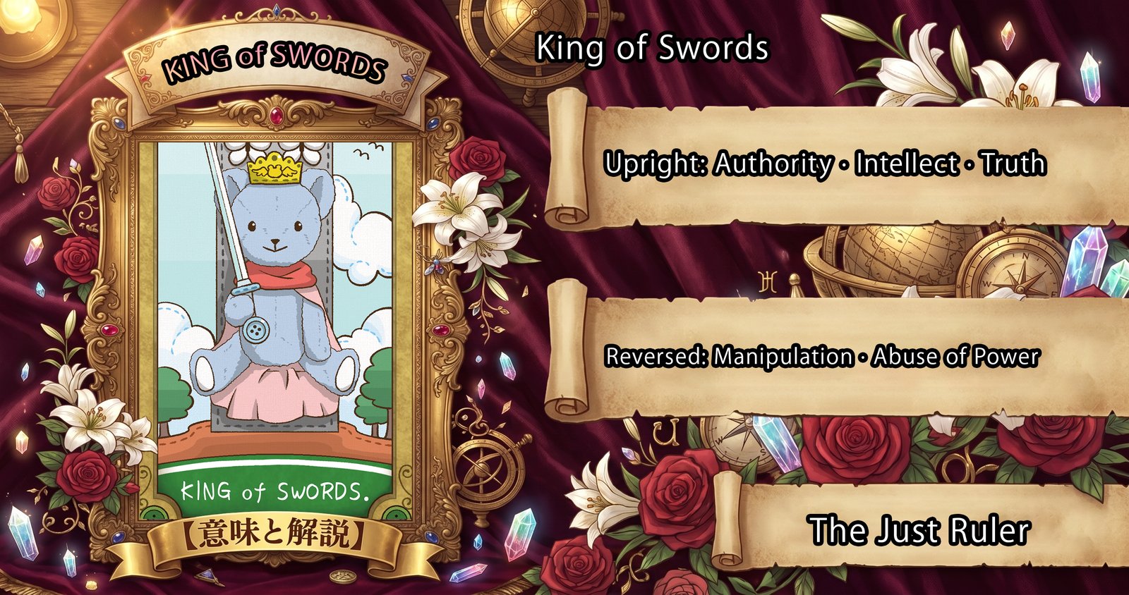 King of Swords: Tarot Card Meaning — Upright, Reversed & Love