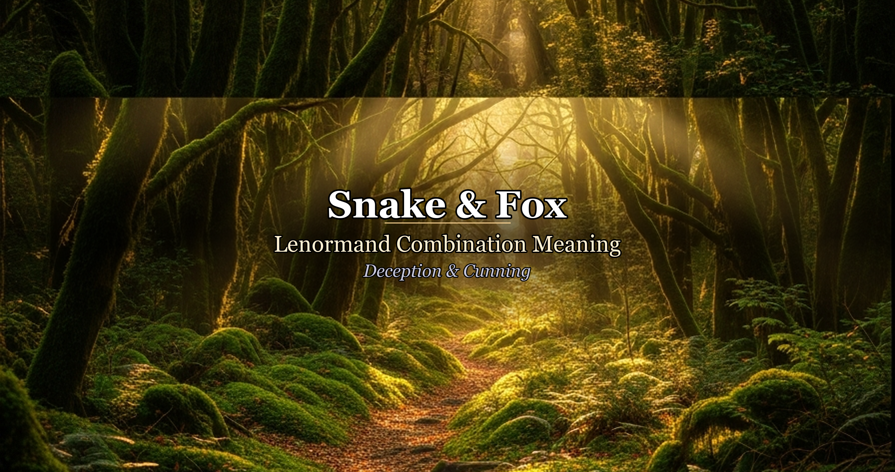 Snake & Fox: Lenormand Combination Meaning — Deception & Cunning