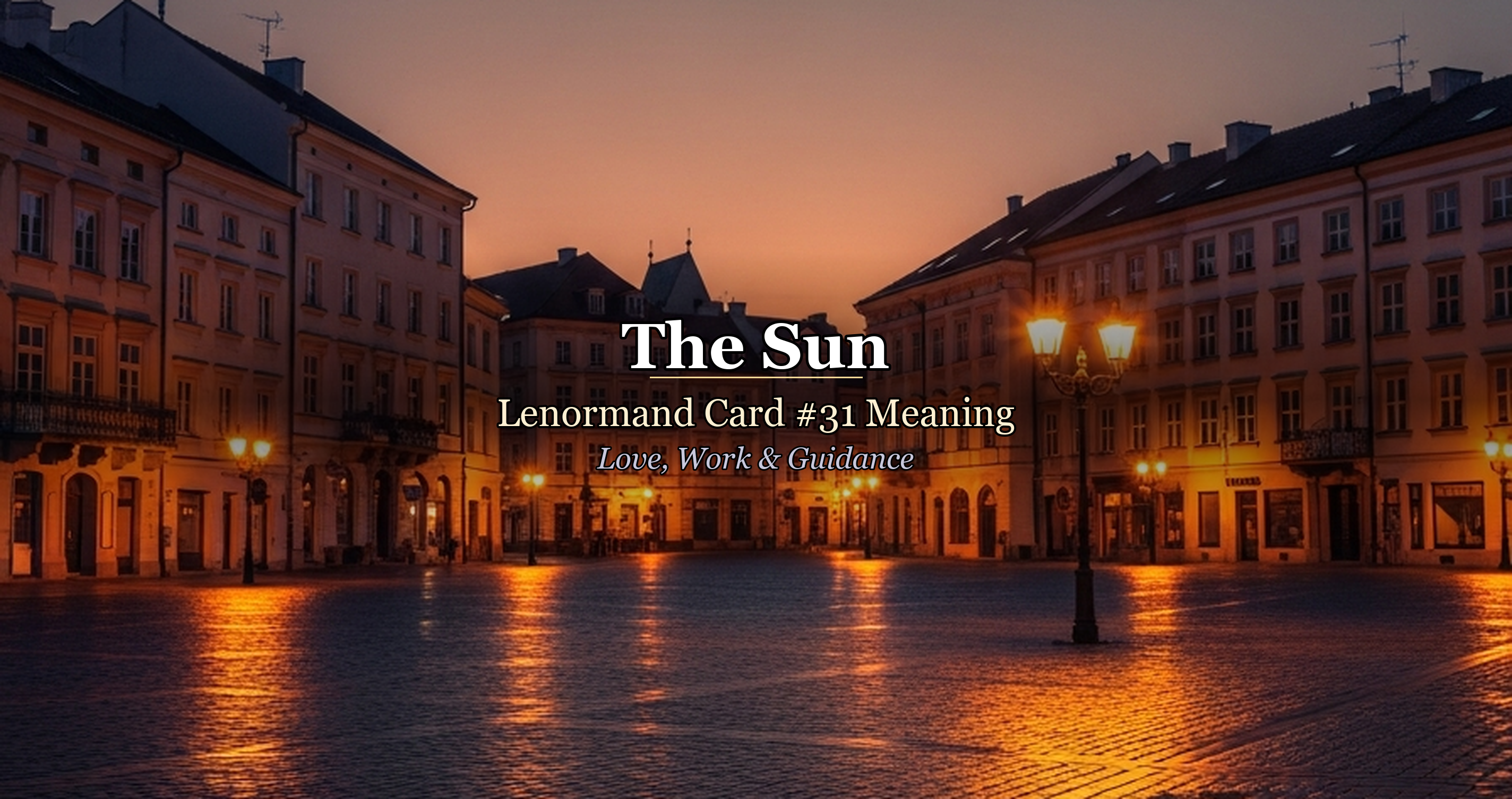 The Sun: Lenormand Card #31 Meaning — Love, Work & Guidance