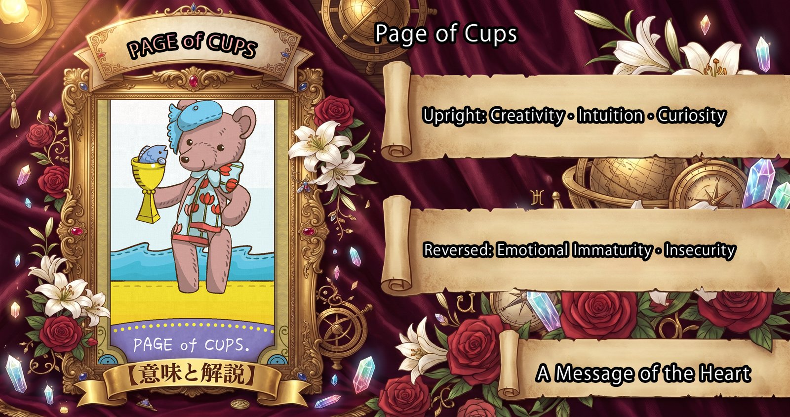 Page of Cups: Tarot Card Meaning — Upright, Reversed & Love