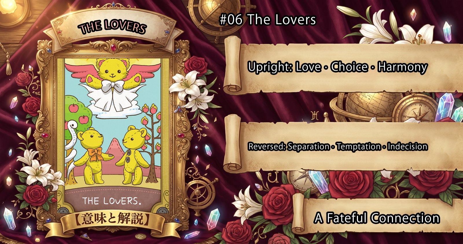 The Lovers: Tarot Card Meaning — Upright, Reversed & Love