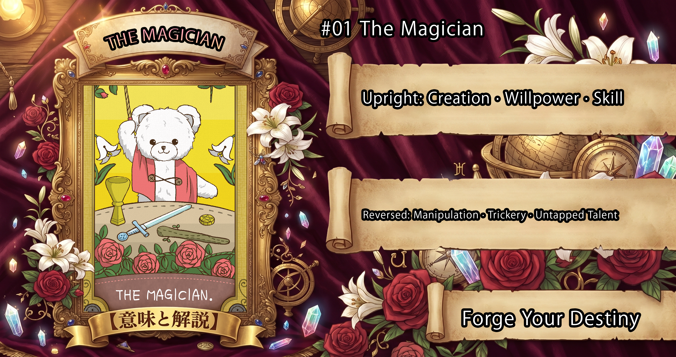 The Magician: Tarot Card Meaning — Upright, Reversed & Love