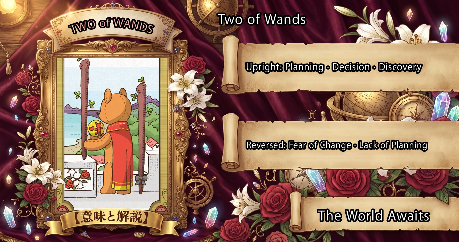 Two of Wands: Tarot Card Meaning — Upright, Reversed & Love