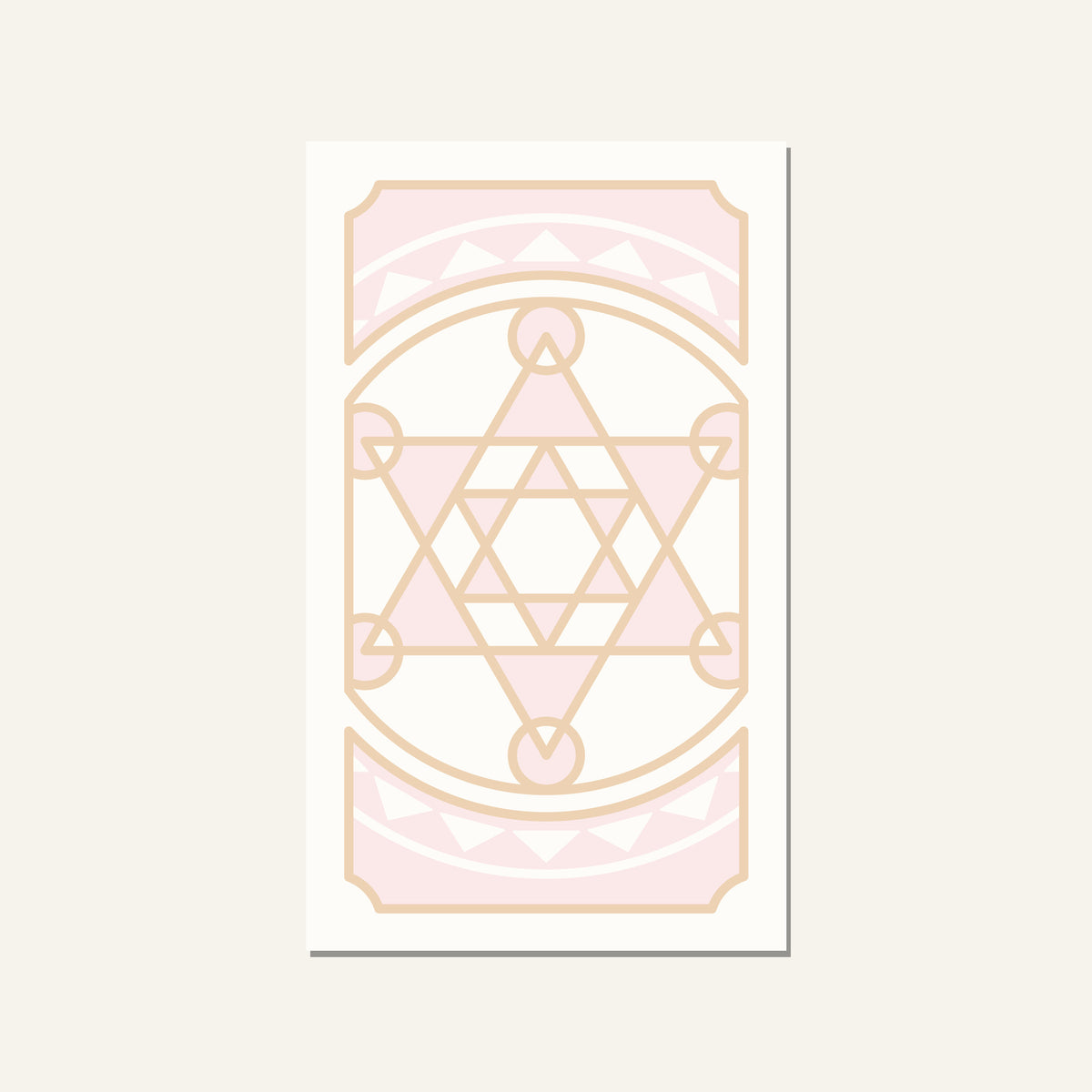 Pastel Wizard Tarot card back design