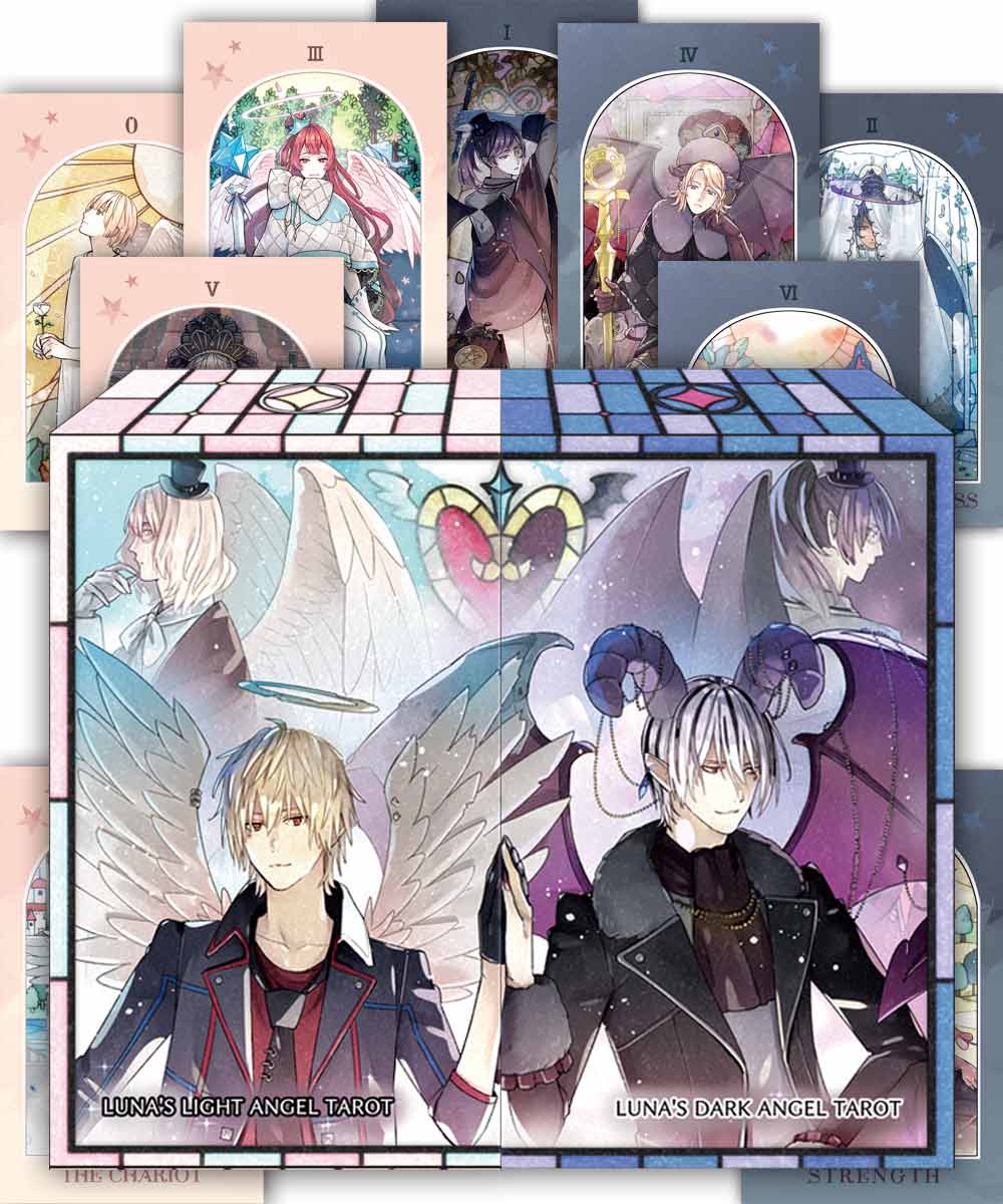 LUNA’S LIGHT AND DARK ANGEL TAROT SET