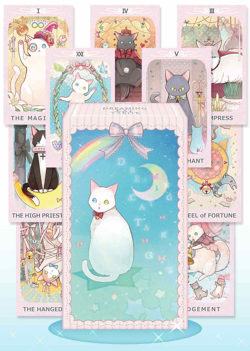 Dreaming Cat Tarot Deck 【Cute Tarot Card, 78 Cards】